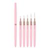 Cross-border novo pincel japonês manicure 5 pcs set rosa metal haste agulha pintura pincel pincel de desenho