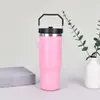 Taza de Coche Portátil Transfronteriza Pequeña de 30 oz Gran Capacidad Montada en Coche con Popote Taza con Hielo Taza Portátil de Doble Capa de Acero Inoxidable Aislada