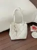 Bolsa Tote Couro Cera Retrô Transfronteiriça Nova Moda Feminina Padrão Diamante para o Dia a Dia Bolsa de Ombro Único Grande Capacidade Versátil Bolsa de Axila