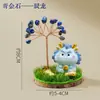 Árbol de Cristal Amarillo Natural con los Doce Signos del Zodiaco, Artesanía de Cristal Árbol de la Fortuna, Adornos Creativos Atractores de Riqueza para Escritorios del Hogar y la Oficina