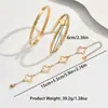 Popular Europeu e Americano Quatro Cores Moda Aço Inoxidável Fivela de Pulseira Pulseira Casal Dez Diamantes Titânio Aço Incrustado Zircônia Pulseira