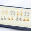 Prata de Lei S925 Banhada a Ouro Branco Prata DIY Acessórios para Brincos Feitos à Mão Unhas Lisas Brincos Coreanos Brincos Fivela de Orelha Contas