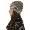 AliExpress Nuevo Sombrero de Lana Europeo y Americano Explosiones de Amazon Patrón de Espiga Cinta en la Parte Posterior cc Sombrero de Punto