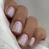 Nova Coleção de Arte de Unhas para Comércio Exterior Estilo Garota Popular Europeia e Americana Design Tridimensional Embossado Unhas Quadradas Longas Usáveis Atacado