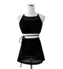 Encaje Sexy Malla Sexy Espalda Descubierta Pecho Pequeño Abertura Estilo Falda Lujuria Pura Bañador de Fragancia Pequeña Traje de Baño para Mujer