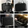 Bolsa de Maquillaje con Luz, Gran Capacidad, Compartimentos Divididos, Almacenamiento Portátil, con Espejo, Estuche de Viaje para Maquillador Profesional, Caja de Maquillaje