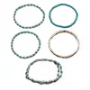 Amazon Pulsera de Lazo con Cuentas Estilo Vaquero Patrón Antiguo Set de Pulsera y Pendientes con Incrustaciones de Turquesa Retro