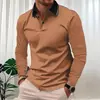 Comércio Exterior Verão Novo Camisa Polo Masculina Lapela Manga Curta Golfe Casual Esportivo Top Cor Contrastante Camiseta Manga Curta