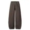 Pantalones de Pierna Ancha de Mezclilla Estilo Retro Americano Sueltos Casuales Pantalones de Papá para Hombre Marca Trendy Vibe Pantalones Largos Oversized
