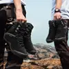 Vsv novas botas de caminhada femininas antiderrapantes camufladas para trilha ao ar livre botas masculinas de cano alto em couro bovino botas do deserto sapatos de caminhada femininos