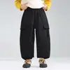 Wind Valley 2026 Outono Nova Tendência Cool Personalizado Infantil Bolso Grande Calça Cargo Versátil Solta Casual para Meninos