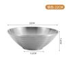 Tazón de Sopa de Acero Inoxidable 304 de Doble Capa Antiescaldante con Rosca, Tazón para Arroz, Tazón para Hot Pot Picante, Tazón para Ramen, Tazón para Fideos con Rosca, Tazón Cónico
