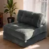 Sofá Cama Plegable Cómodo para Adultos, Sillón Reclinable Convertible con Funda de Almohada, Sofá Individual Perezoso Relleno de Esponja