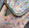 Explosiones vivas pétalos de osmanthus de 5 mm trébol de cuatro hojas acrílico DIY material para pasador hecho a mano soporte para accesorios para el cabello