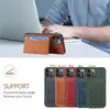 Denior es Adecuado para iPhone15Promax Imitación Cuero Retro 14 Funda para Teléfono Móvil 15Plus Portatarjetas Funda de Cuero 13Mini