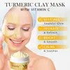 Mascarilla facial transfronteriza de cúrcuma y vitamina C, mascarilla exfoliante de cúrcuma, mascarilla para untar de limpieza profunda de poros e hidratante