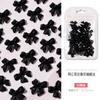 Paquete de 50 Joyería para Arte de Uñas de Moño Blanco y Negro Explosiones Rojas de Internet Cinta Lazo Resina Taladro Desgaste Decoración de Uñas Taladro