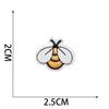 Lindo Adhesivo de Tela Bordado de Abeja de Pasto Pequeña Flor Bolsa Ropa Decoración Parche de Mariposa Bordado Planchado de Girasol
