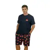 Conjunto de Pijama Corto Estampado para Hombre de Manga Corta Que Se Puede Usar Afuera, Exclusivamente para Amazon y Aliexpress