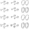 Amazon Hot Selling Europeu e Americano Popular 2-5mm Brincos Brincos Piercing Jóias Cross-border Explosions Brincos Brincos terno