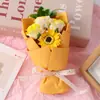 Regalo de Cumpleaños para el Día de San Valentín mini 7 Rosas del Tamaño de un Pulgar Jabón Flores Preservadas Gypsophila Flores Secas Venta al por Mayor Transfronteriza