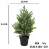 Árbol de Navidad Mini Artificial de Pino Transfronterizo, Árbol de Ciprés, Pino, Planta Verde Artificial, Adorno de Escritorio Festivo, Decoraciones de Navidad