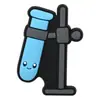 Diapositivas para zapatos Crocs, dibujos animados de experimentos químicos de PVC de caucho blando hebillas para zapatos, diversión científica regalos para estudiantes, al por mayor decorativo