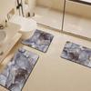 Alfombra de Piso para Baño Alfombra para Pies de Inodoro en Forma de U Juego de Tres Piezas Antideslizante para Inodoro Alfombra Absorbente de Barro Diatomeo Alfombra Doméstica para Inodoro
