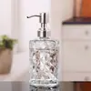 Atacado de fábrica 330ml garrafa de vidro colorido para álcool em gel diamante diamante shampoo loção gel de banho engarrafado