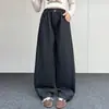 Calça Feminina Outono 2026 Novo Estilo Calça Casual de Perna Larga Infantil para Crianças Maiores Versátil Solta Moderna Calça Foice