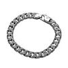 Pulseira Cubana Banhada a Prata com Padrão Arabesco para Homens Presente de Aniversário Vintage Feito à Mão Joia de Mão Arabesco de Luxo Leve Pulseira Hip Hop