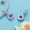 Colgante Original Dopamine Donut de Aiful Plata de Ley S925 Accesorios de Joyería de Postre Cuentas DIY