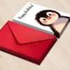 Set de Envelopes para Tarjetas de Cumpleaños de Nuevo Tamaño Transfronterizo, Tarjeta de Mensaje de Regalo de Pingüino de Dibujos Animados Infantil y Linda