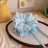 Suave Scrunchie con Cordón de Ajuste Encaje de Cuatro Capas Lazo para el Cabello Dulce Anillo para el Cabello Cola de Caballo Moño Cuerda para el Cabello Flor para el Cabello