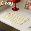 Mantel de Cuero con Patrón de Olas Impermeable Resistente al Aceite Limpiable Sin Lavado Pad de Ratón de PVC Posavasos Posavasos para Tazón Esterilla Aislante Térmico Restaurante
