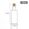 Botella pequeña de vidrio de borosilicato de 12 ml, botella flotante con forma de estrella, botella de aromaterapia, botella de vino vacía, color de alta calidad, con tapón de madera.