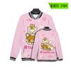 Traje de Béisbol Nuevo Otoño e Invierno Personaje de Dibujos Animados Rilakkuma Oso Lindo Estampado 3D Chaqueta Abrigo de Manga Larga