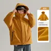 Chaqueta de Trabajo con Capucha para Niños Niños Algodón Invierno Nuevo Estilo Niños Acolchada Triple Protección Abrigo Niños Grandes Engrosada Ropa de Otoño/Invierno