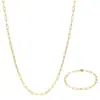 2025 Moda Rectangular Cadena de Clip de Papel Set de Pulsera Joyería para Mujer Accesorios Elegantes Versátiles de Moda