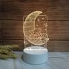 Luz noturna 3D criativa pequena luminária de mesa atividade pequeno presente empresa presente de Natal acrílico placa suporte de lâmpada atacado