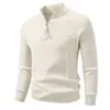 Suéter de alta calidad para hombre de otoño e invierno con media cremallera, tejido jacquard vintage, chaqueta de punto casual versátil de color liso
