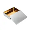 En Stock Caja Rectangular de Hojalata Color Liso Caja Vacía Caja para Empaque de Pasteles de Luna de Otoño Caja Metálica para Galletas Horneadas Especiales