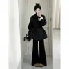 Abrigo de lana estilo coreano para mujer, nuevo abrigo de lana otoño/invierno 2026, estilo Hepburn petite, de alta gama y moderno