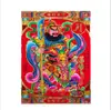 Pintura de Ano Novo com Deus da Porta com Estampagem Total Dourada 2026 Novo Modelo Sol e Lua Fortuna Adesivo de Porta Ano do Cavalo Festival da Primavera Decalque Fabricante Atacado