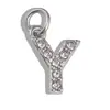 [Procesamiento Personalizado] Colgante de Acero Inoxidable con Incrustaciones de Diamantes de 26 Letras Estilo Europeo y Americano Transfronterizo para Collar y Pendientes DIY Accesorios Hechos a Mano