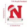 Navidad 2D Transfronteriza Nuevo Colgante Acrílico de 26 Letras Merry Christmas
