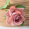 Simulação flanela flor rosa chifre rosa flor artificial casamento casa Dia dos Namorados decoração sentir buquê parede de flores
