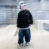 Sudadera Deportiva Elegante de Cuello Redondo para Niños Primavera y Otoño 2026 Nueva Prenda Superior Casual Holgada de Manga Larga para Niños