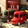 Papelera estilo autobús para uso doméstico, nuevo modelo 2026, adecuada para sala de estar, dormitorio, habitación infantil, con tapa, móvil, alto valor estético, papelera grande