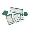 Caja de Joyería con Tapa abatible y Ángulo Recto de Piel Sintética, Caja de Embalaje de Joyería Dorada, Caja de Joyería para Anillos, Colgantes y Collares